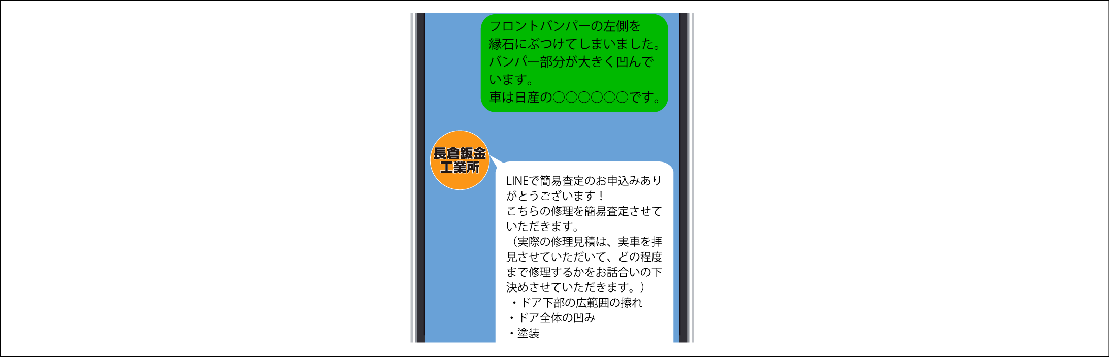 ラインでの査定結果